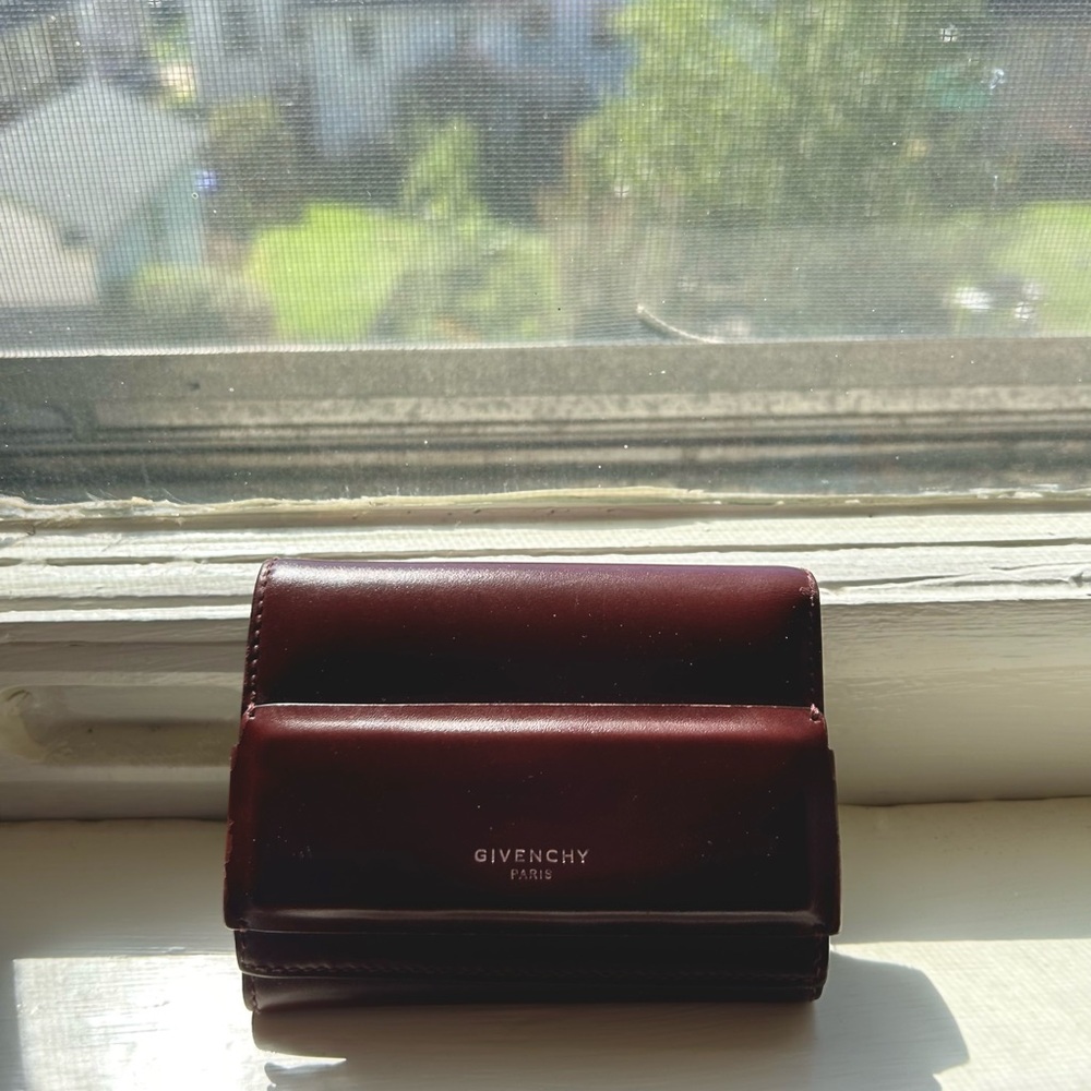 Givenchy Burgundy Leather Wallet